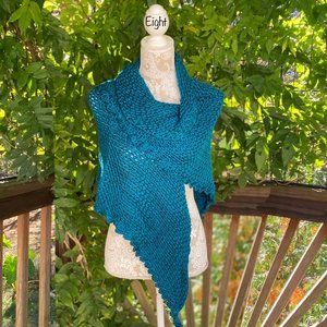 SOLD Handmade crocheted shawl shrug sweater. #8